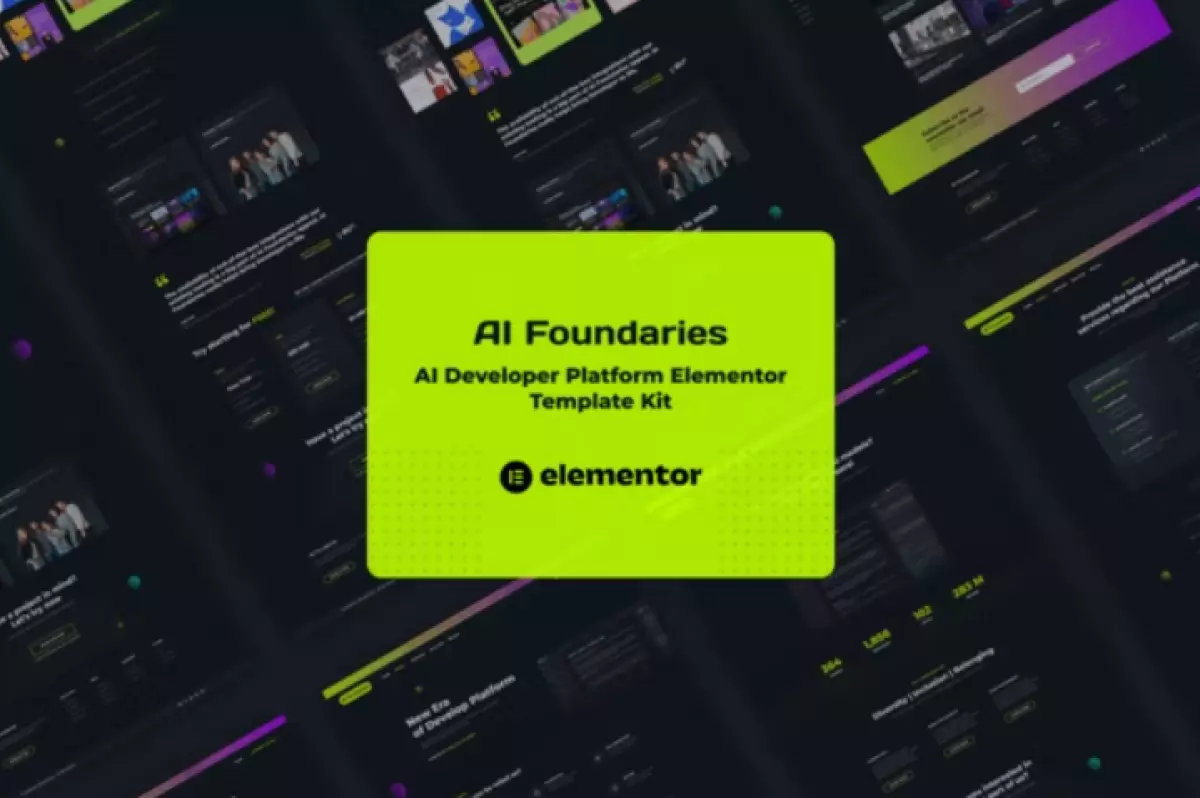 AI Foundaries - Software Developer Platform Elementor Template Kit