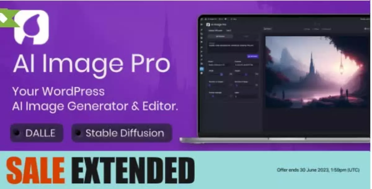 AI Image Pro - WordPress AI Image Generator & Editor, DALLE & Stable Diffusion 2.0.1