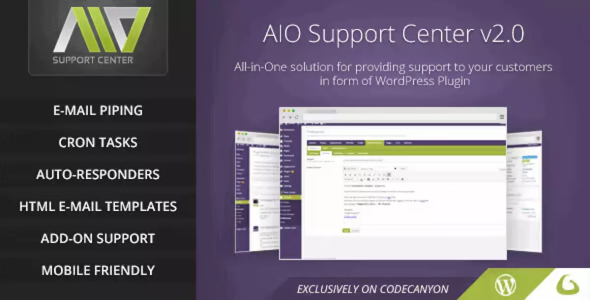 AIO Support Center - WordPress Ticketing System