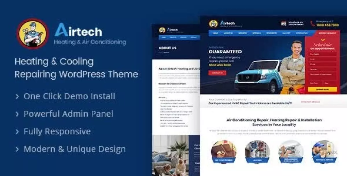 Airtech - Plumber HVAC and Repair theme 3.4