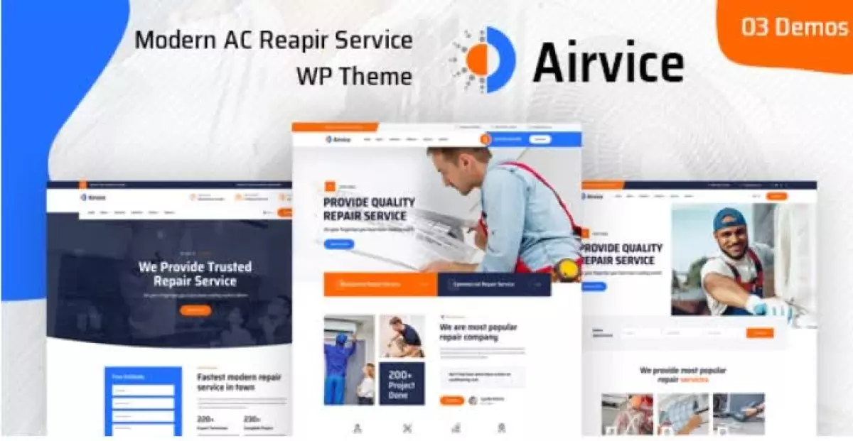 Airvice - AC Repair Services WordPress Theme + RTL 1.1.2