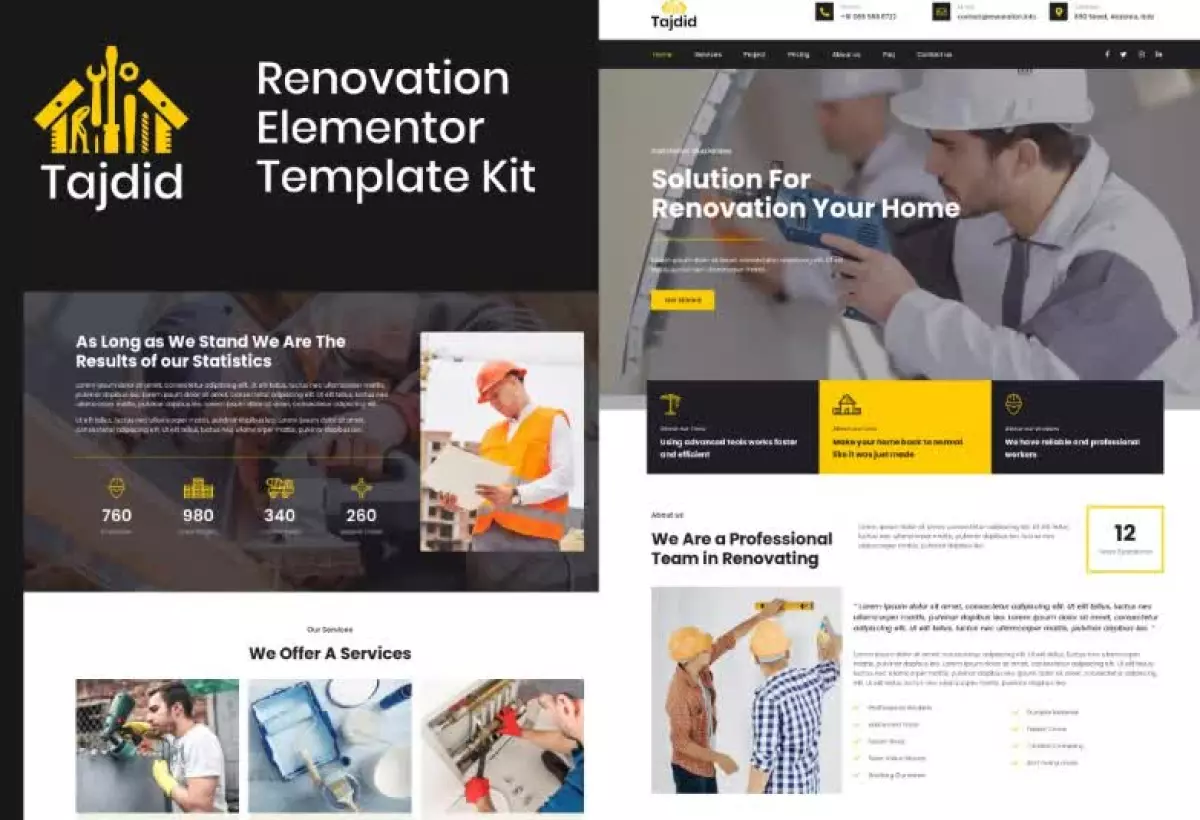 Tajdid - Renovation Elementor Template