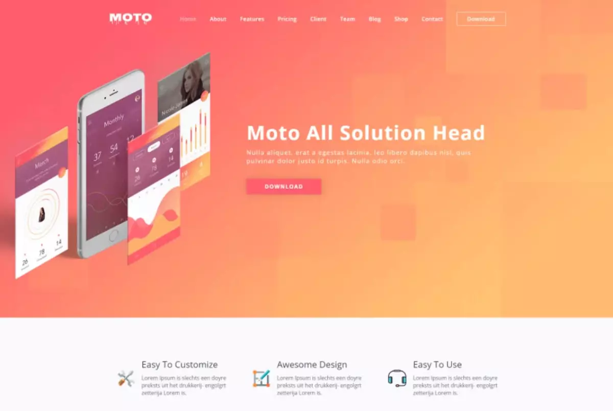 Moto - WordPress Landing Page Theme