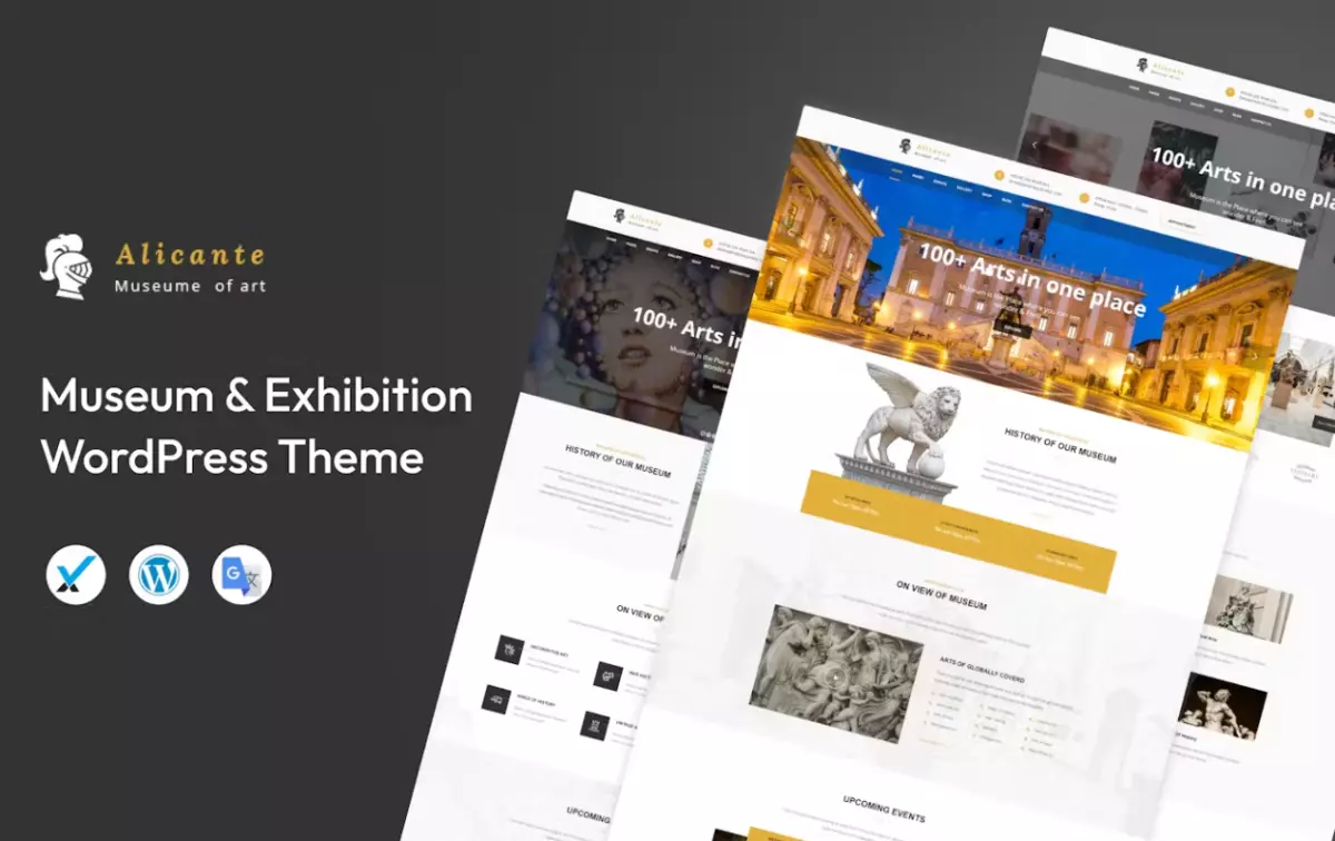 Alicante – Museum &amp; Exhibition WordPress Theme