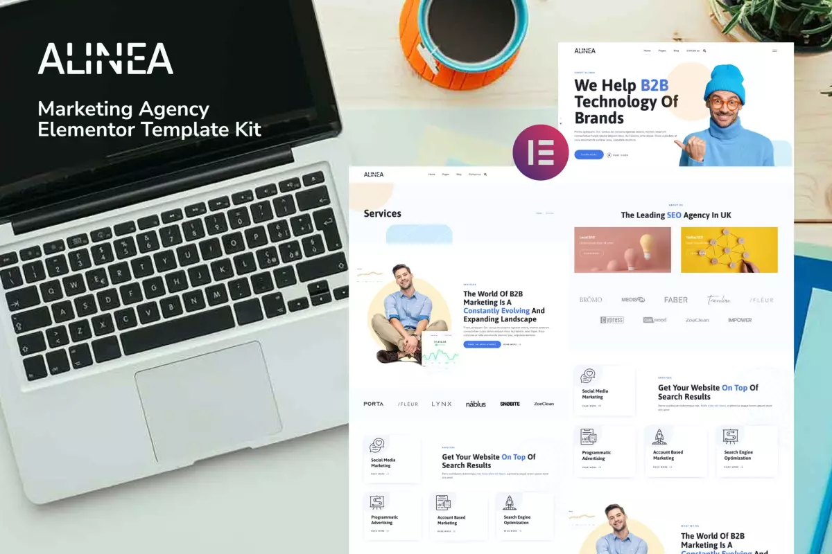 Alinea - Marketing Agency Elementor Template Kit