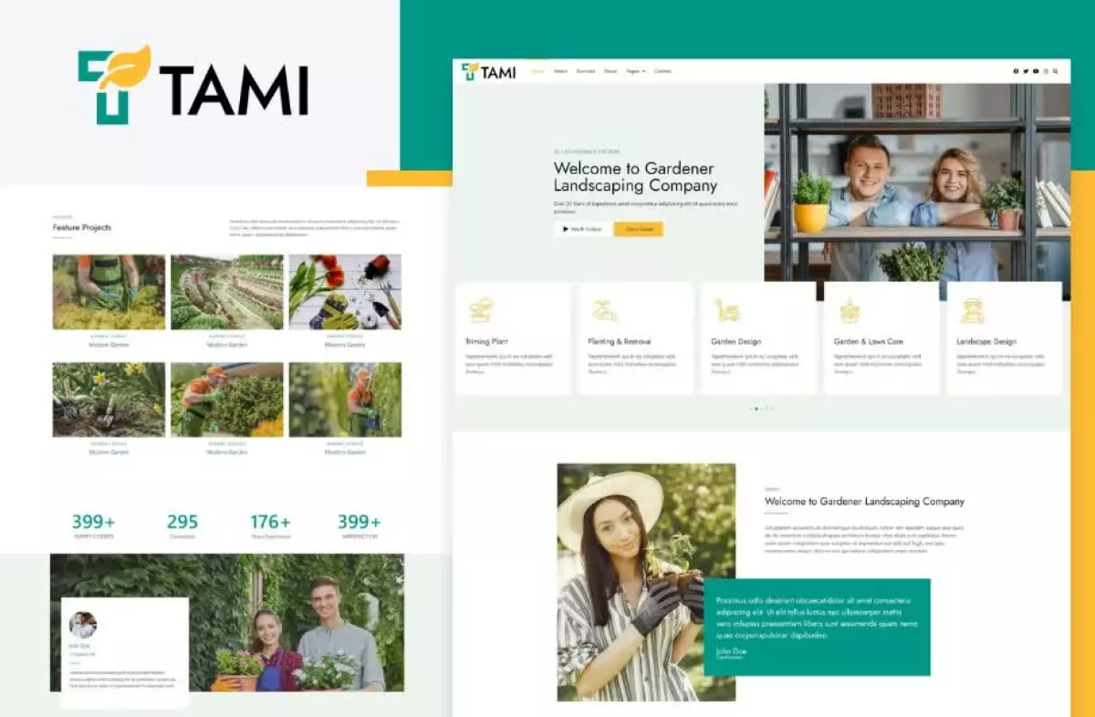 Tami - Landscape & Gardening Elementor Template