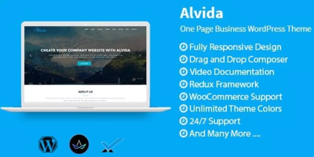 Alvida - One Page Business WordPress Theme