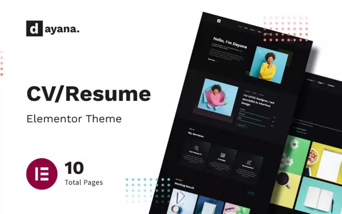 Dayana - Resume Elementor Template