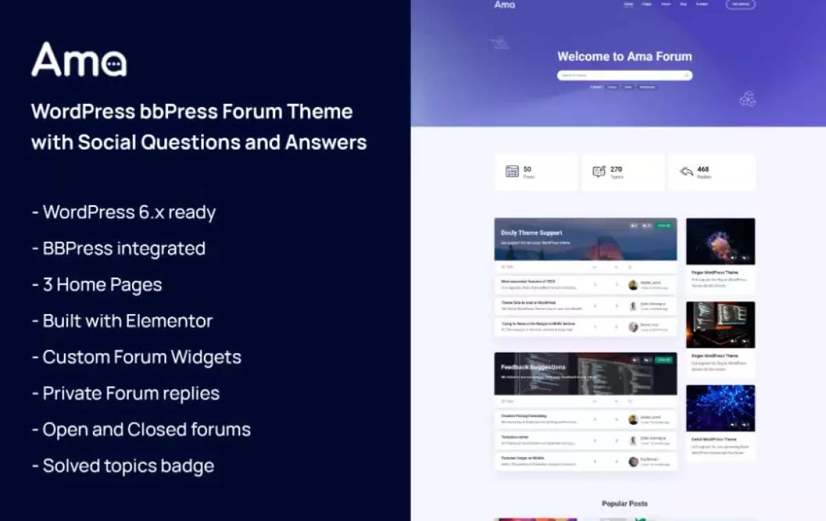 AMA - WordPress bbPress Forum Theme 1.0.4