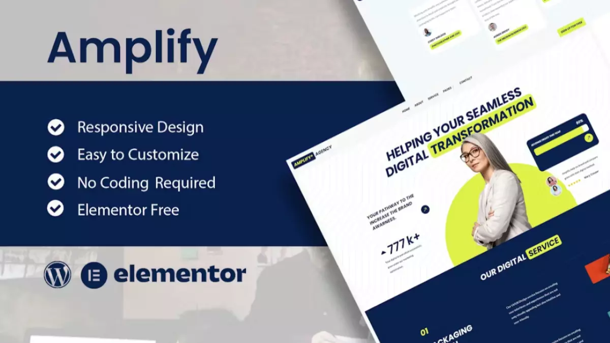 Amplify - Digital Marketing Agency Elementor Template Kit