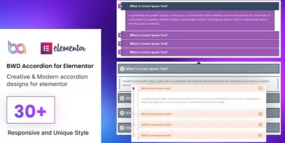 BWD accordion addon for elementor