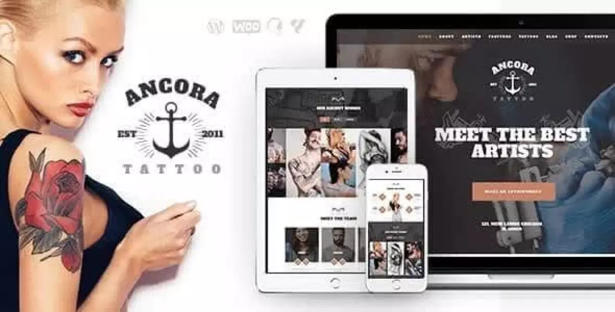 Ancora | An Urban Tattoo Salon and Ink Shop WordPress Theme 1.1
