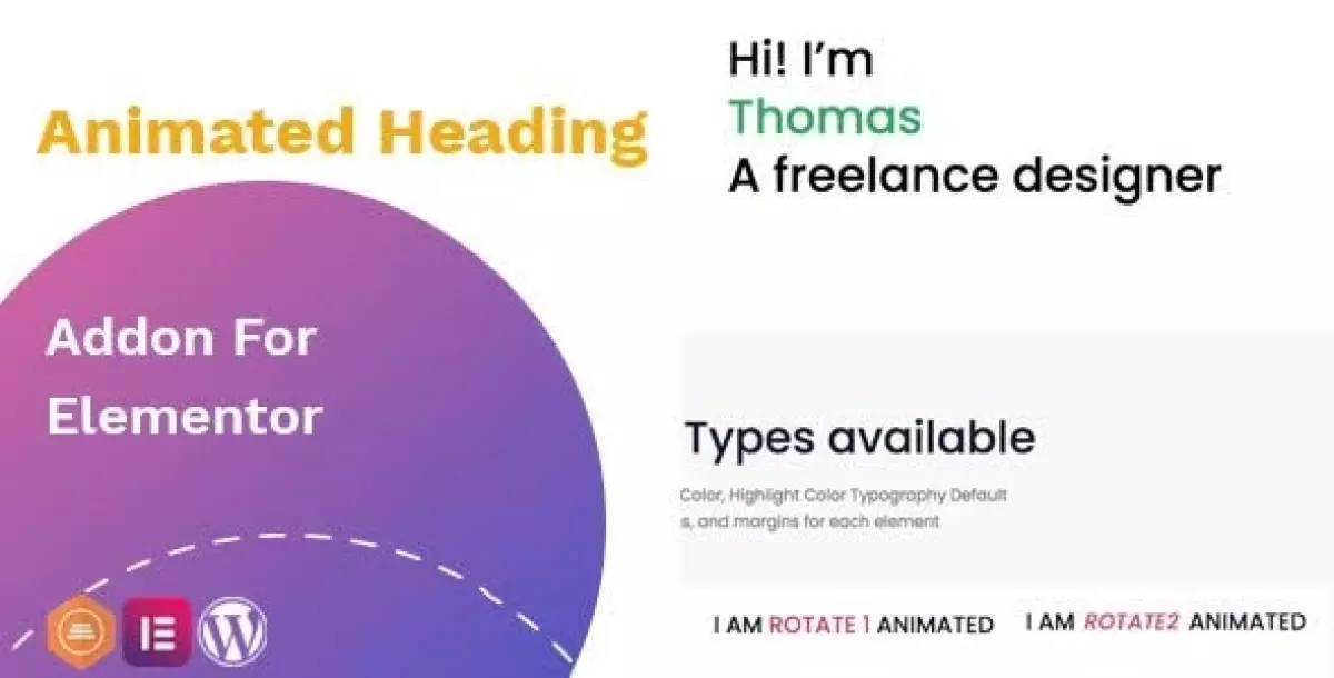 Animated heading addon – widget for Elementor