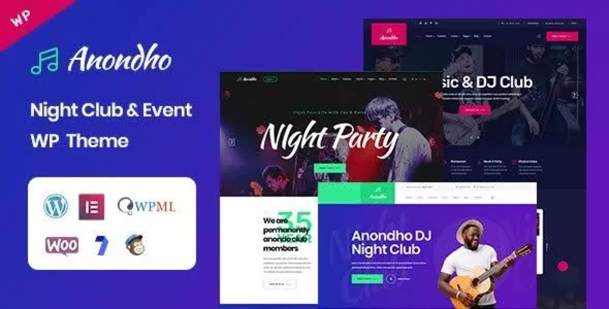 Anondho - Night Club & Event WordPress Theme