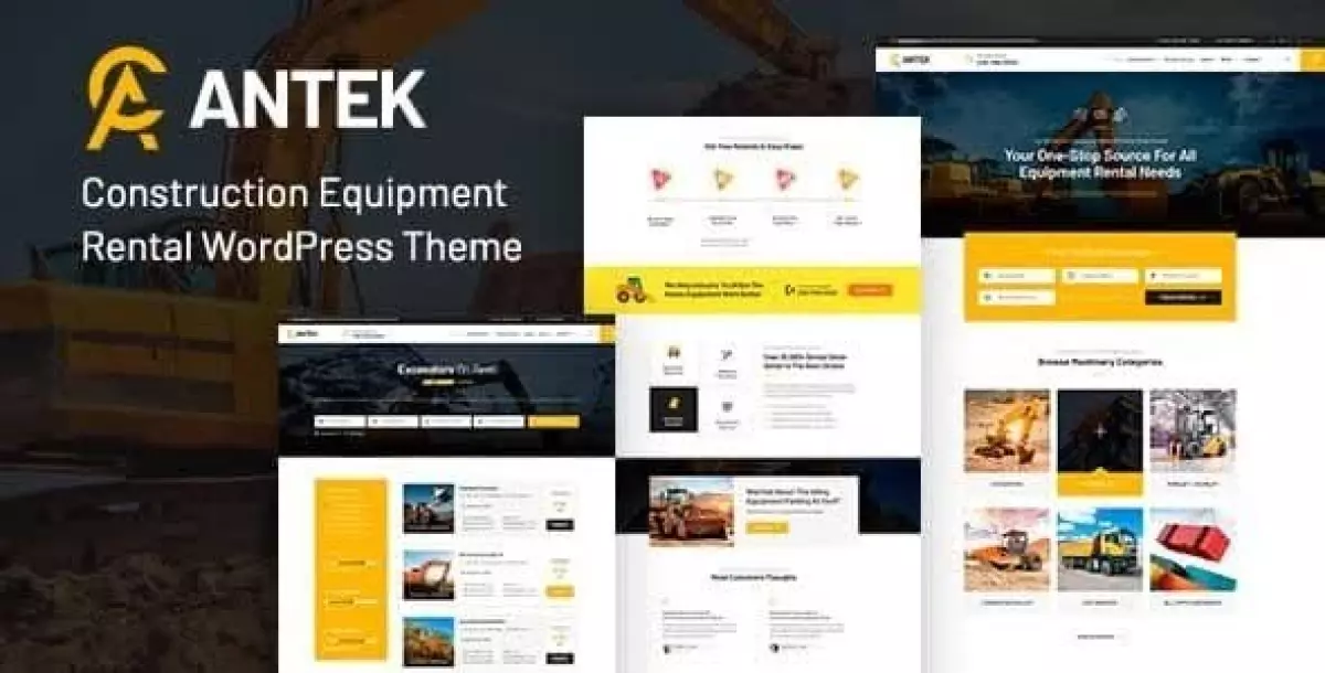 Antek - Construction Equipment Rentals WordPress Theme 4.6.1