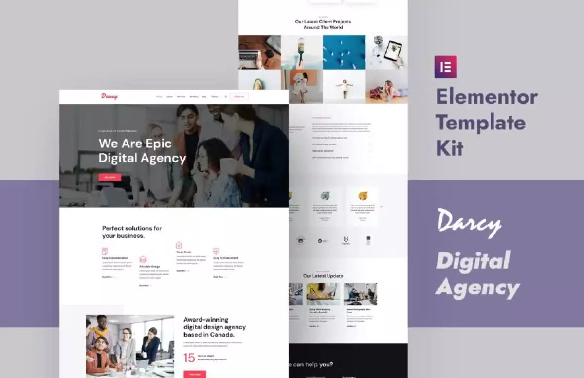 Darcy - Creative Agency Elementor Template