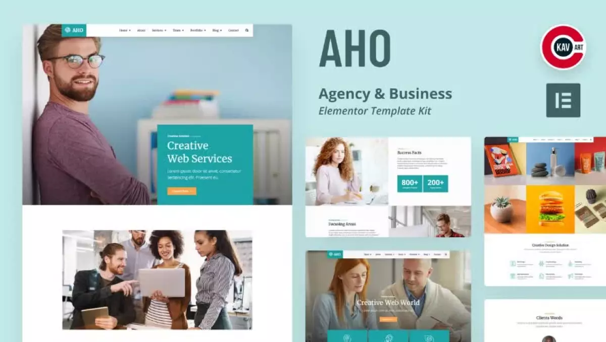 Aho - Agency & Business Elementor Template