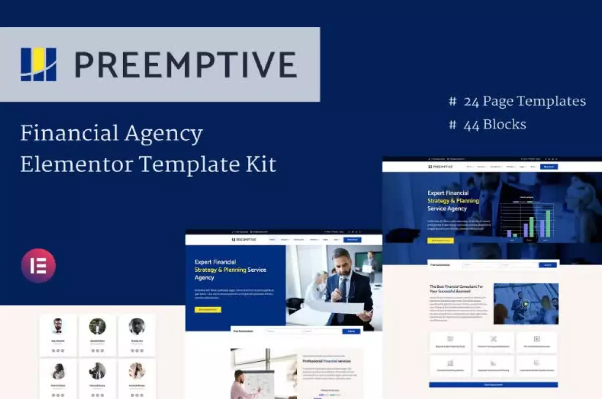 Preemptive - Business & Finance Elementor Template