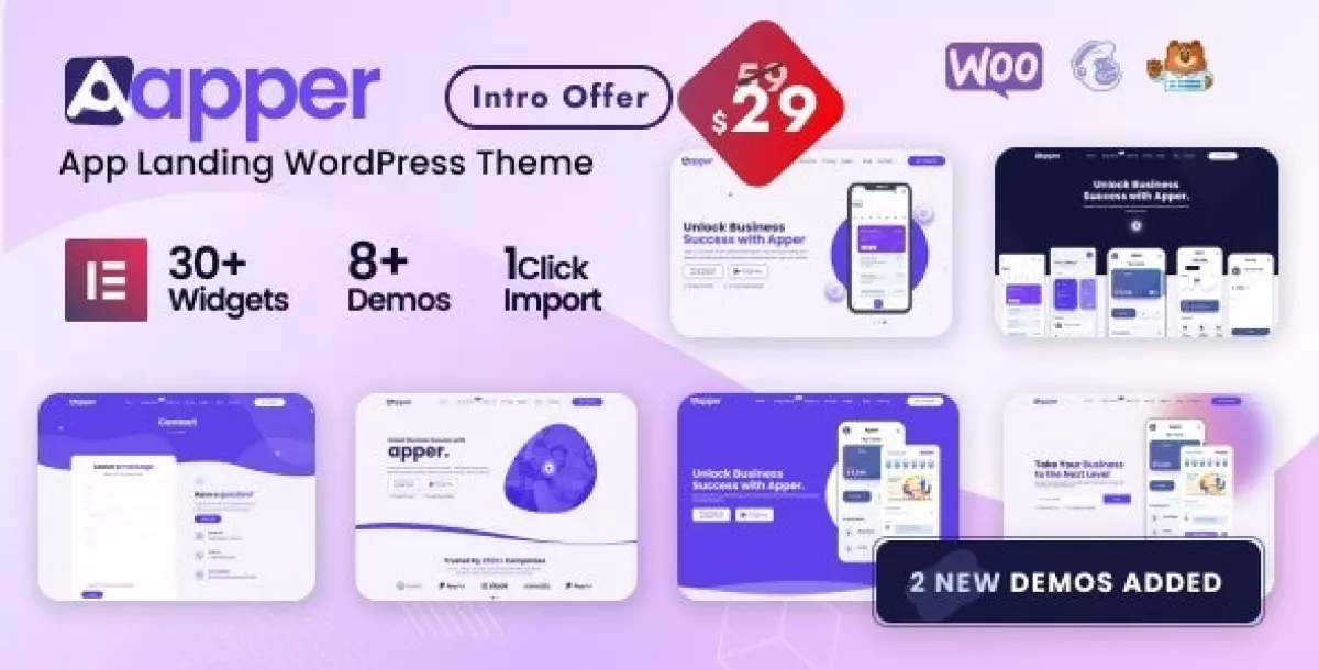 Apper - WordPress Multi-concept App Landing Page Theme