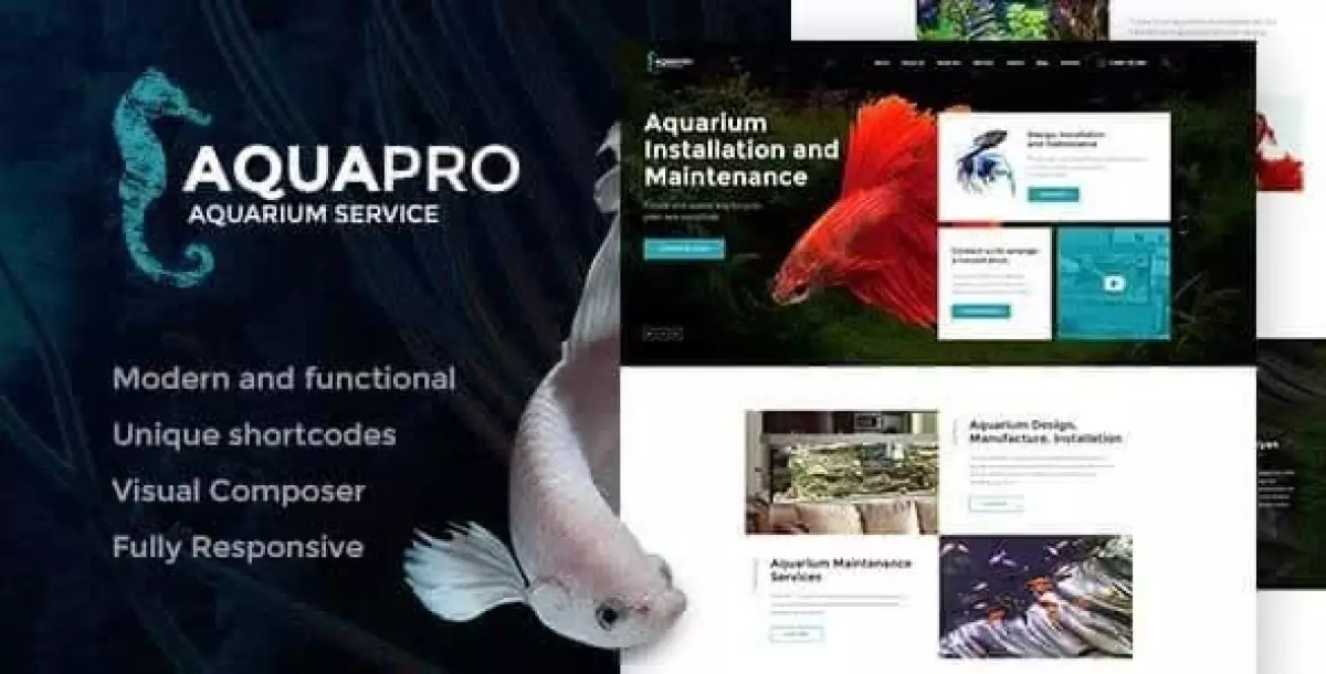 AquaPro | Aquarium Installation and Maintanance Services WordPress Theme + Store 1.1.1