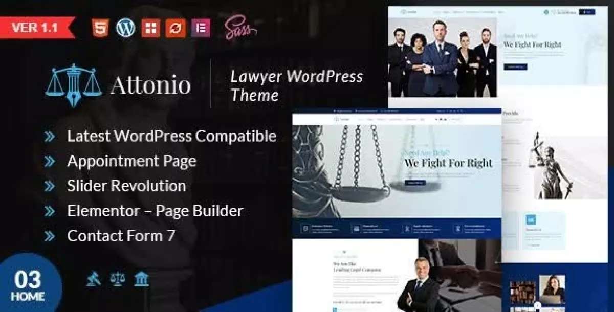 [WISH] Attonio | Lawyer Elementor WordPress