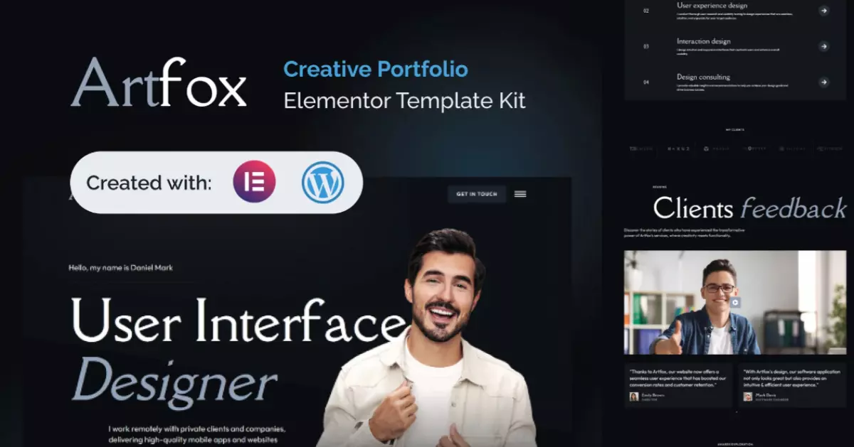 Artfox – Creative Portfolio Elementor Pro Template Kit