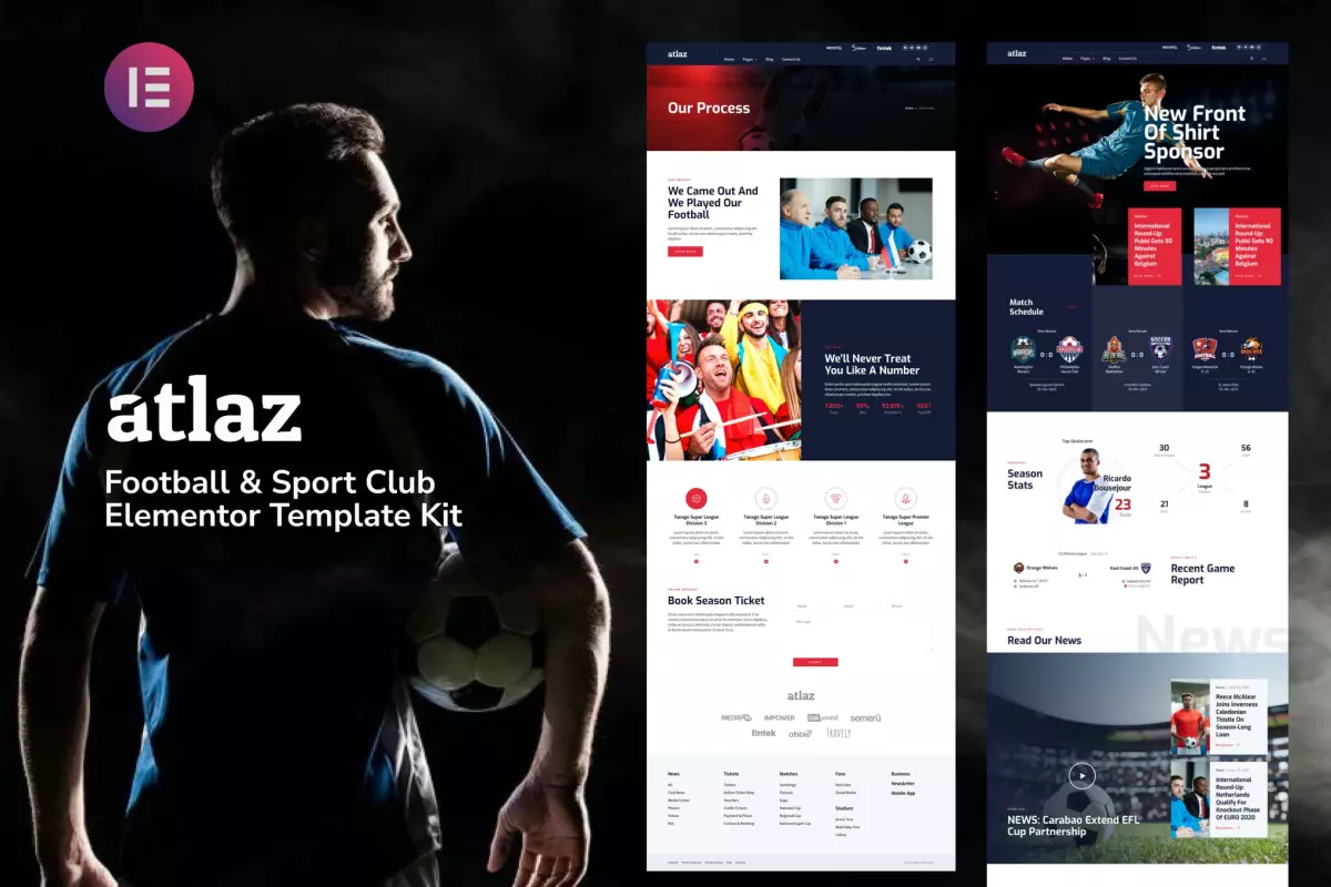 Atlaz - Football & Sports Club Elementor Template Kit