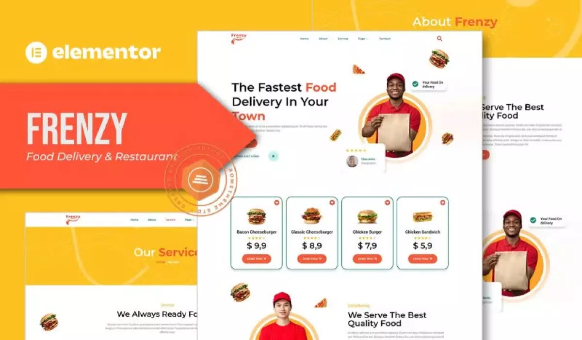 Frenzy - Food Delivery & Restaurant Elementor Template