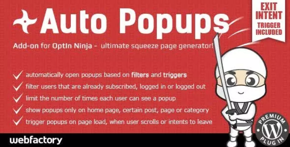 Auto Popups add-on for OptIn Ninja  1.1.6