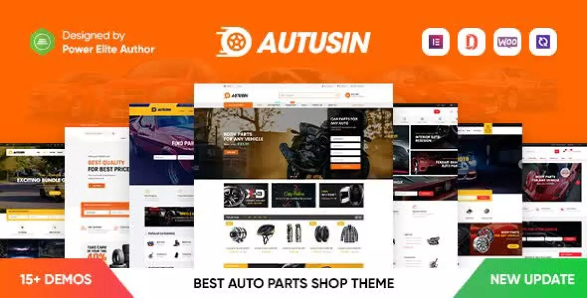 Autusin - Auto Parts & Car Accessories Shop Elementor WooCommerce WordPress Theme 4.22 