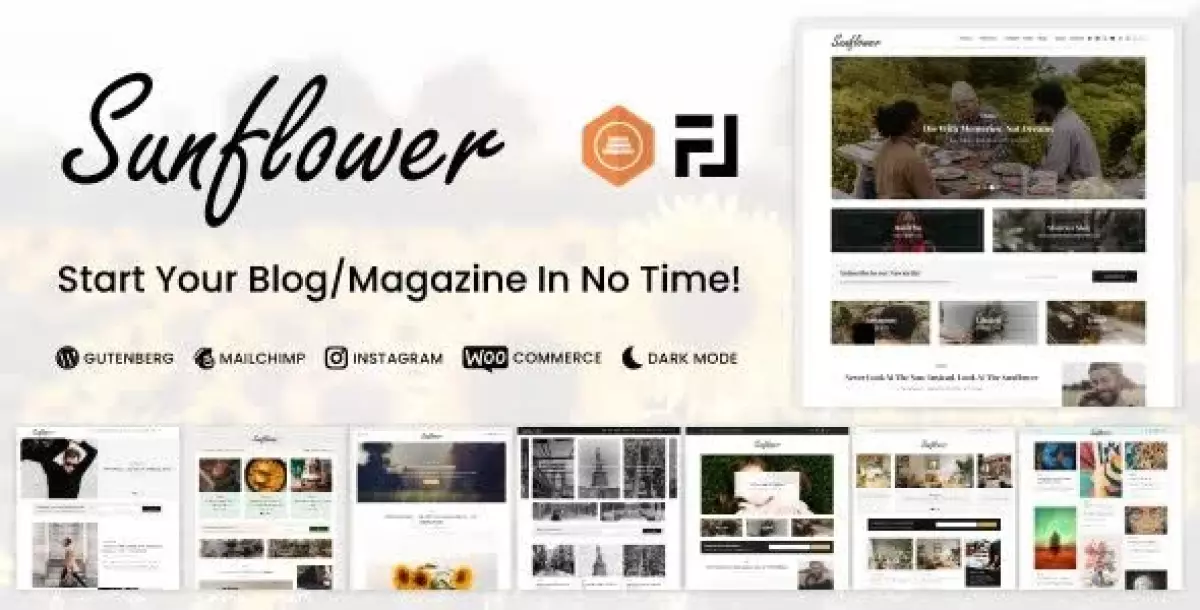 [WISH] Sunflower - Modern, Lightweight &amp; Multipurpose WordPress Blog