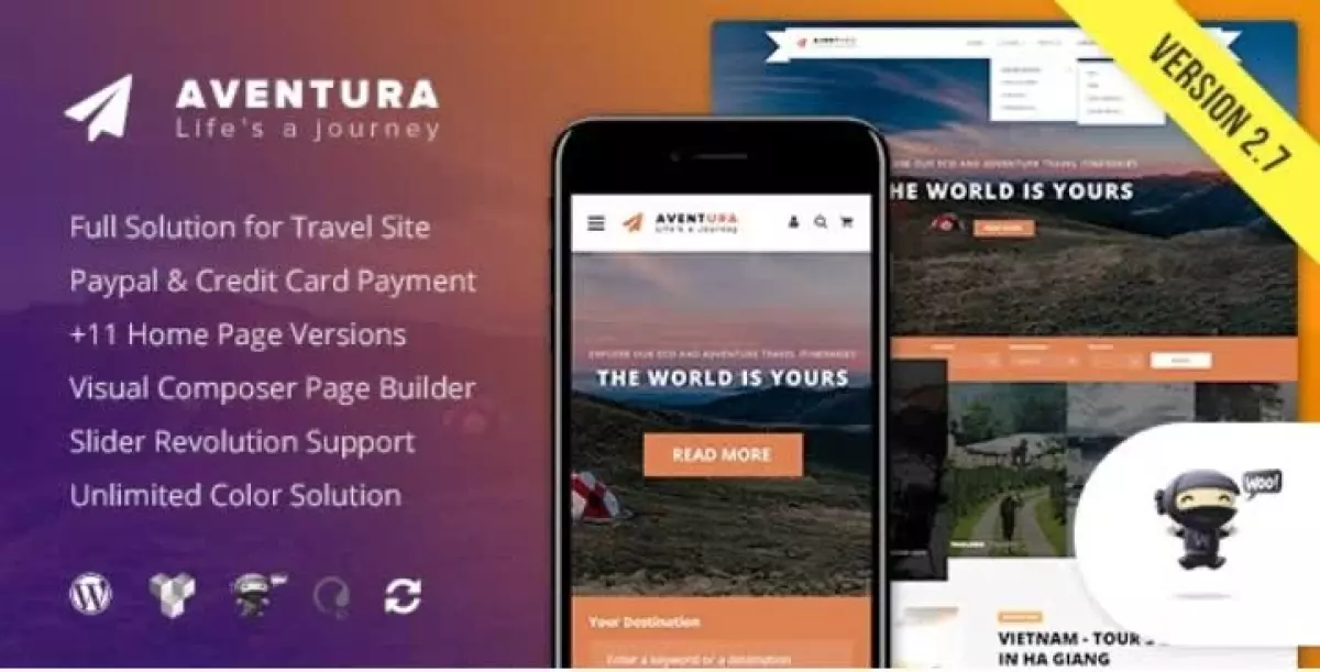 Aventura - Travel & Tour Booking System WordPress Theme