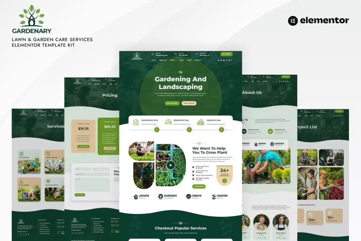 Gardenary - Lawn Garden Care Services Elementor Template