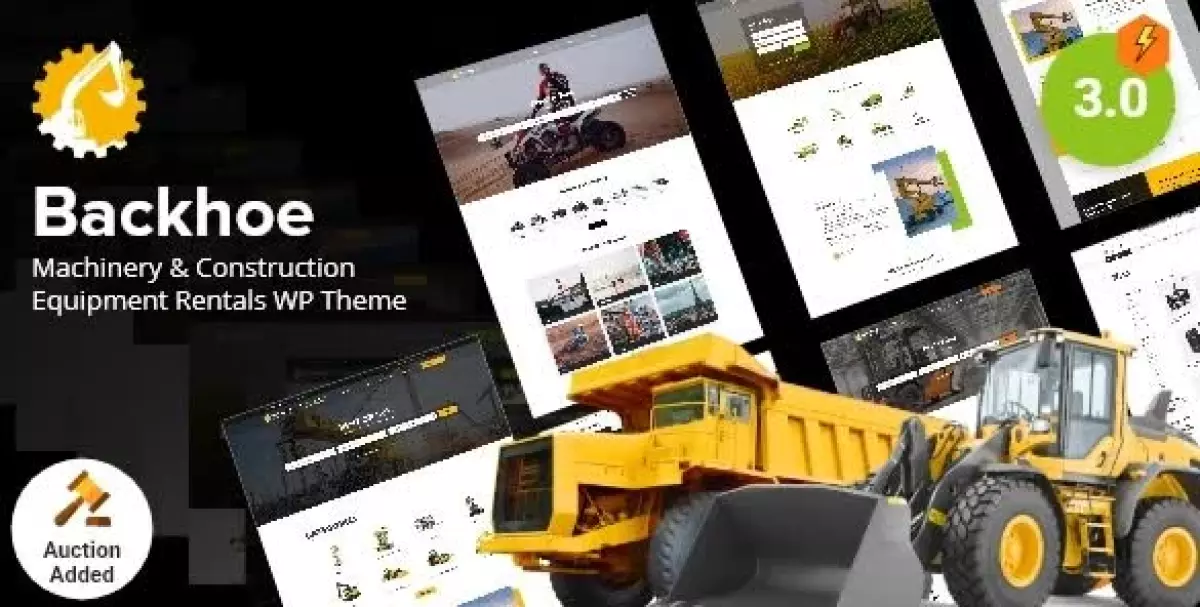 Backhoe - Construction Equipment Rentals WordPress Theme 2.0