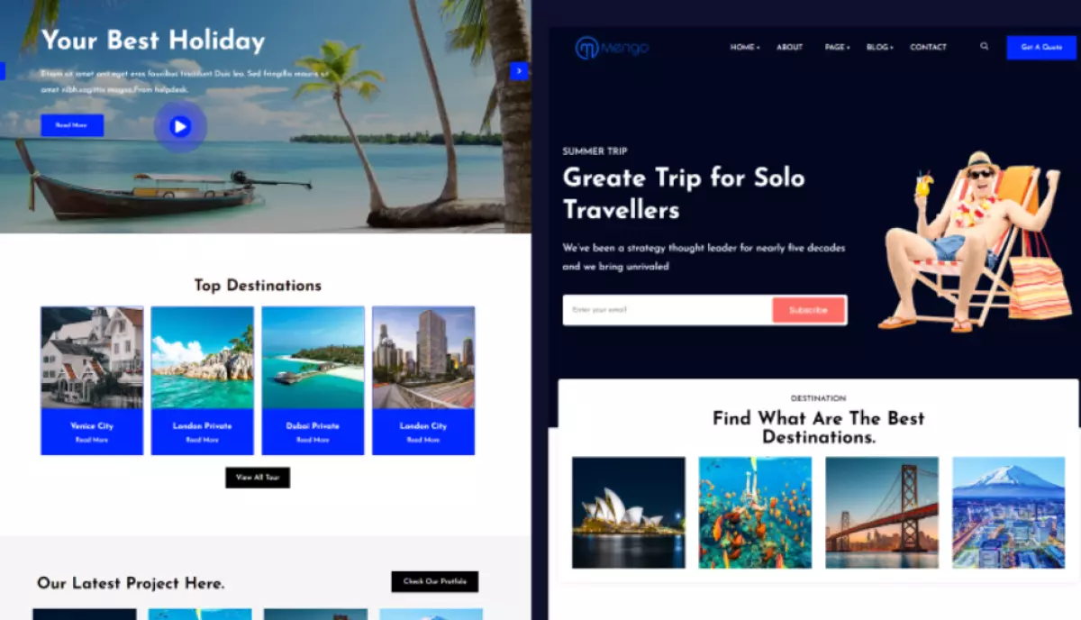 Bamon -­ Travel/Tour Booking Responsive WordPress Theme