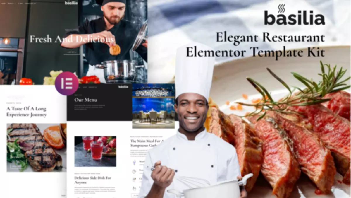 Basilia – Elegant Restaurant Elementor Template Kit