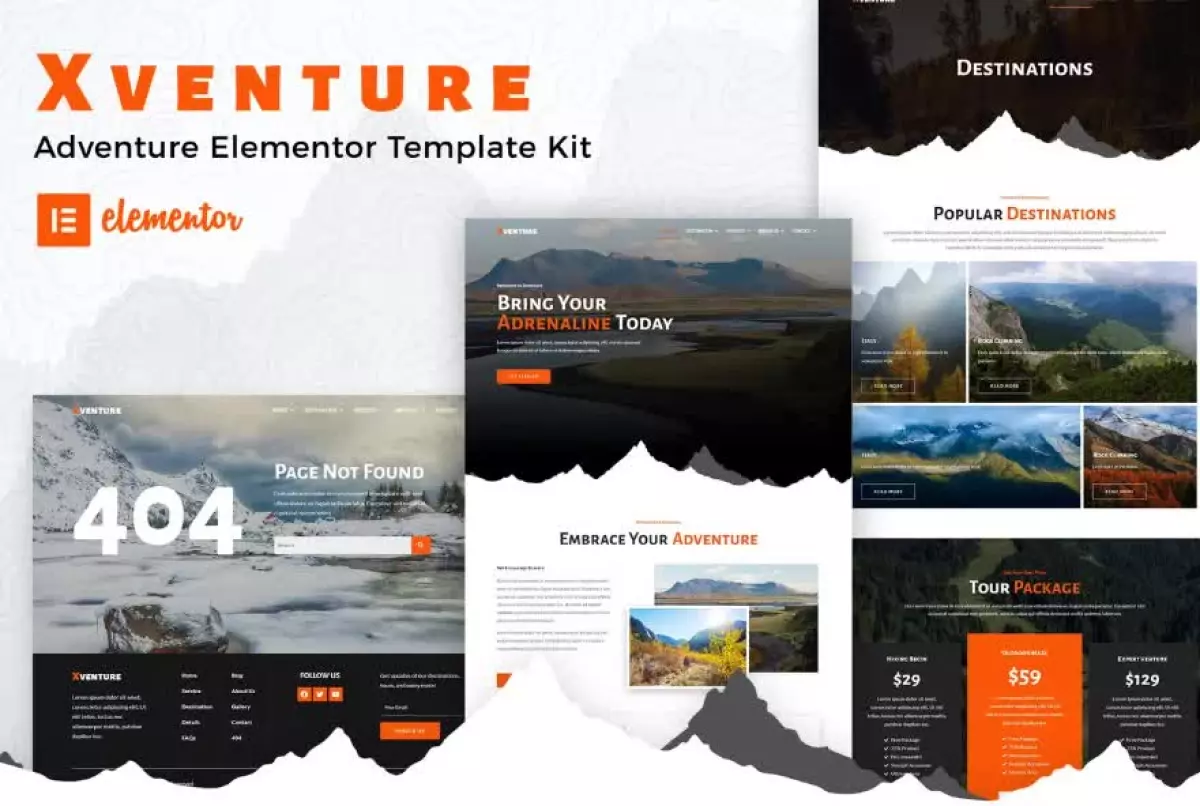 Xventure - Travel Elementor Template