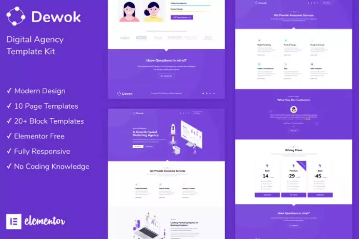 Dewok - Digital Agency Template