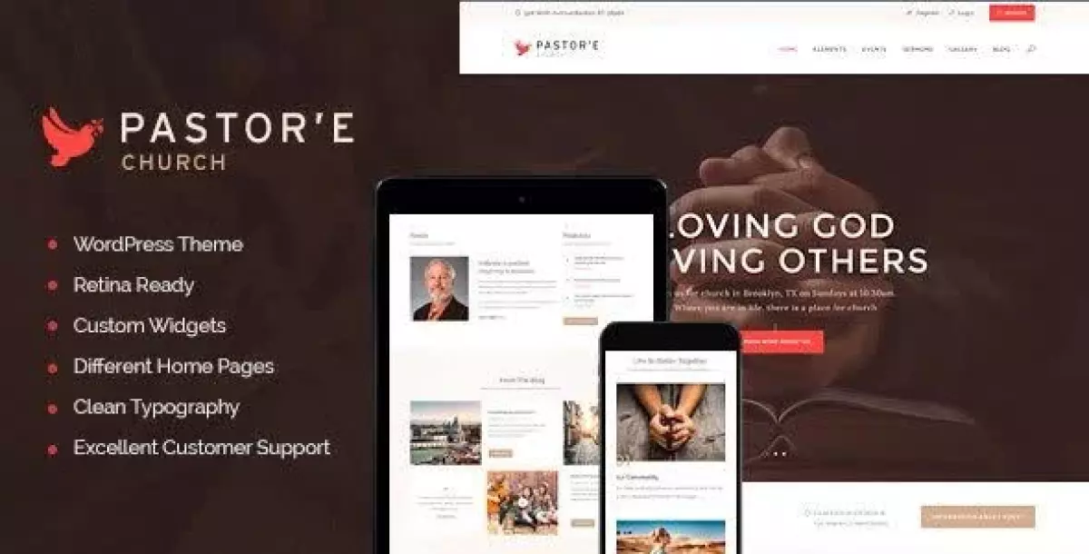 Pastor’e | Church, Religion & Charity WordPress Theme