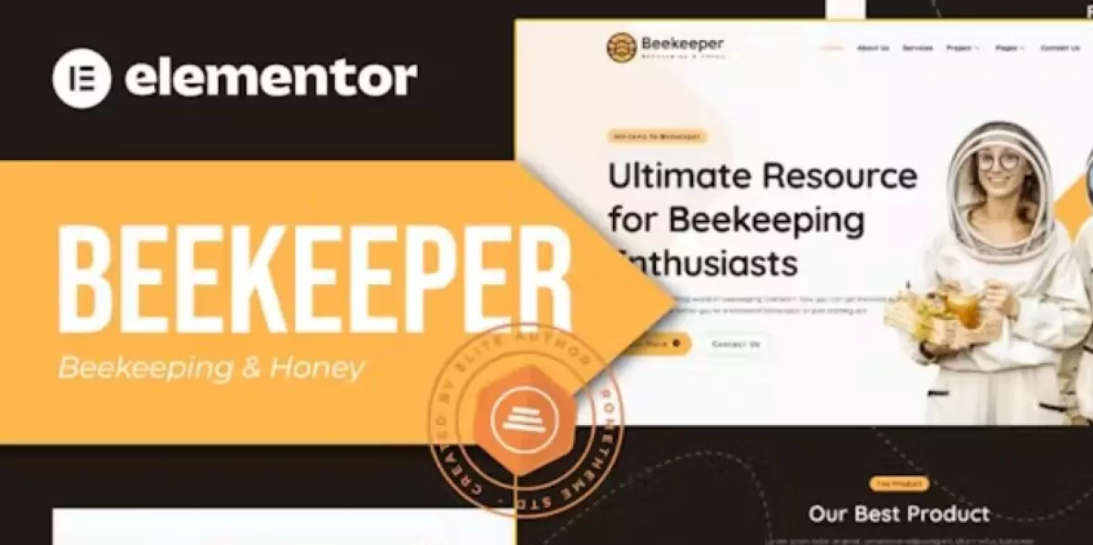 Beekeeper – Beekeeping &amp; Honey Elementor Template Kit