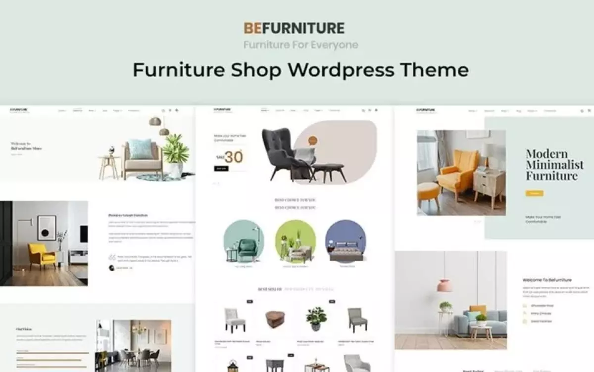 Befurniture &#8211; Furniture Shop FREE WooCommerce WordPress Theme