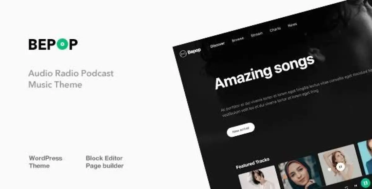 Bepop - Non-stop Music WordPress Theme 9.1