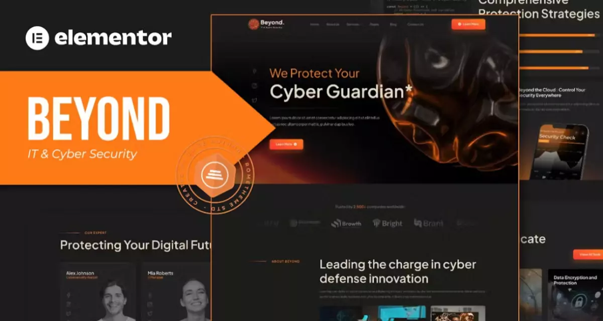 Beyond – IT &amp; Cyber Security Elementor Template Kit