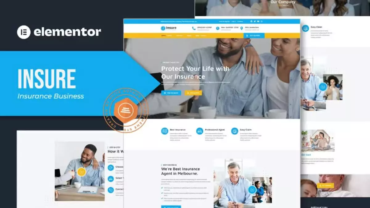 Insure - Insurance Business Elementor Template