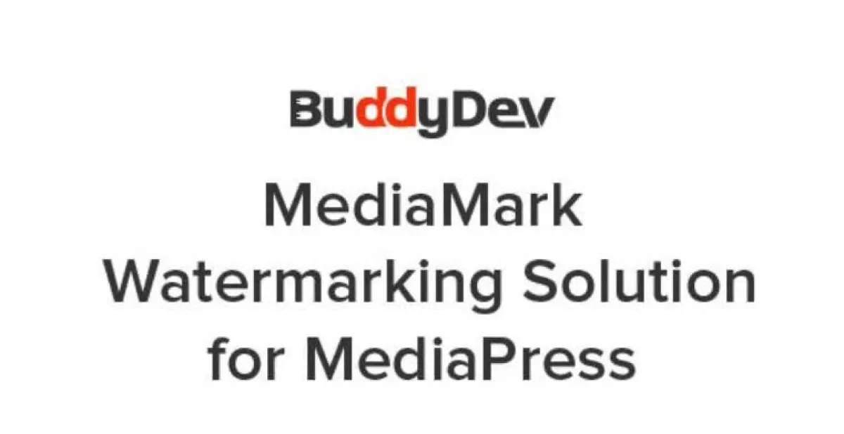 MediaMark – Watermarking Solution for MediaPress