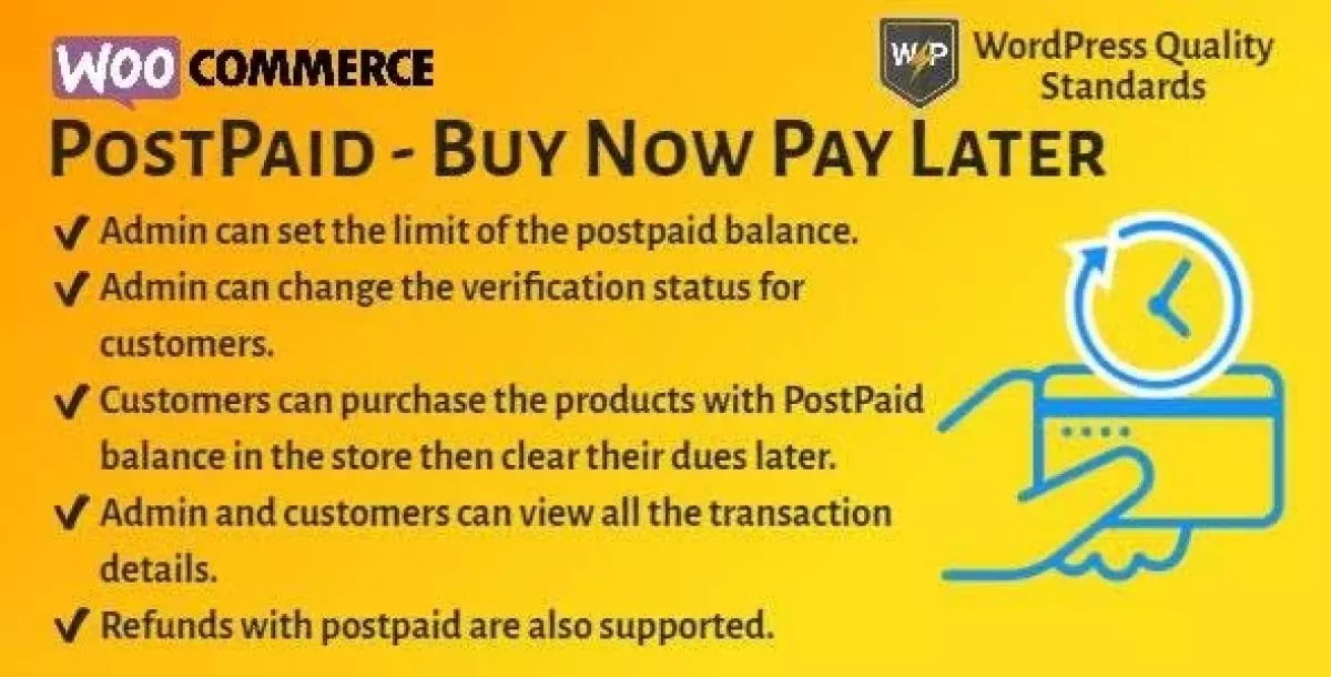 [WISH] WooCommerce PostPaid - Buy Now Pay