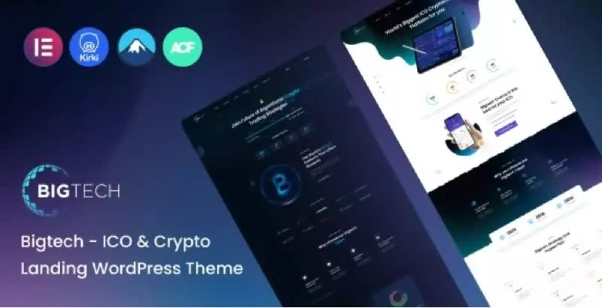Bigtech - ICO & Crypto Landing WordPress Theme