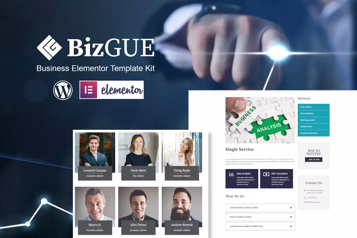 BizGUE - Business Elementor Template Kit