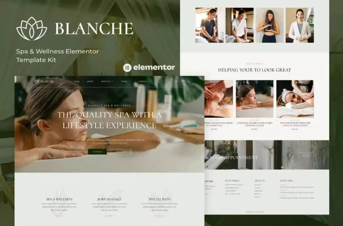 Blanche - Spa & Wellness Elementor Template