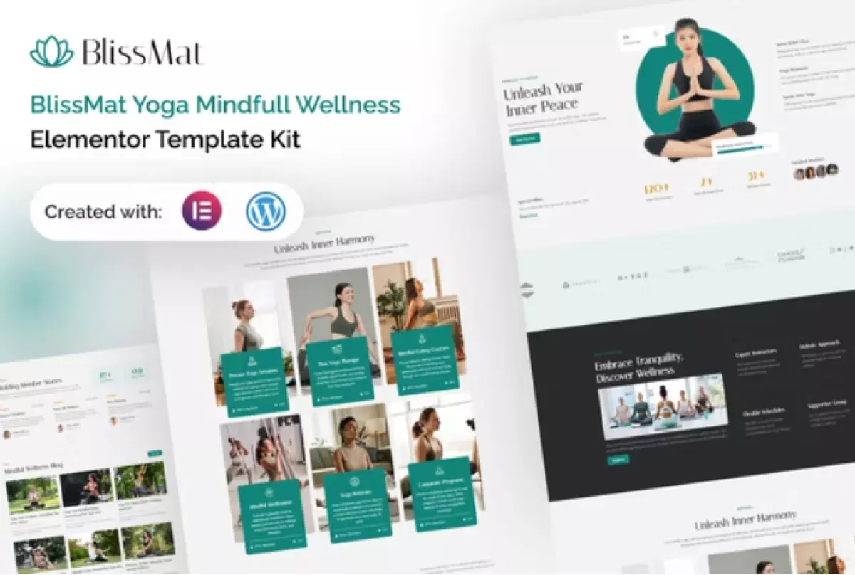 BlissMat - Yoga &amp; Wellness Elementor Template Kit